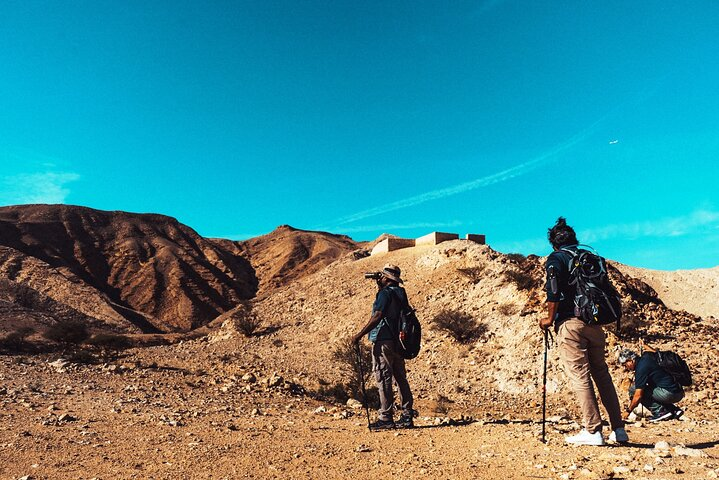 Explore ancient landscapes while hiking the rocky outcrop of Jebel Buhais. Discover archaeological treasures and enjoy breathtaking views from a historic Iron Age Fort. Perfect for adventurous travelers.